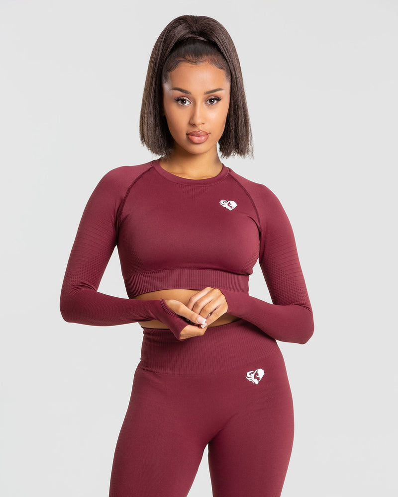 Burgundy new arrivals workout top