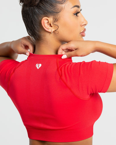 Short sleeve crop top workout cheap