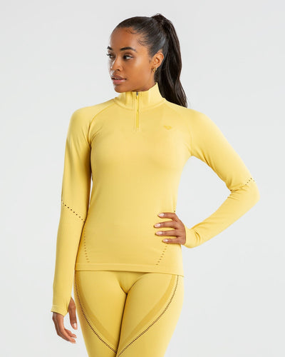 Yellow long sleeve running clearance top