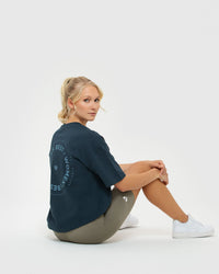 Comfort Oversized Short Sleeve T-Shirt | Sapphire Blue